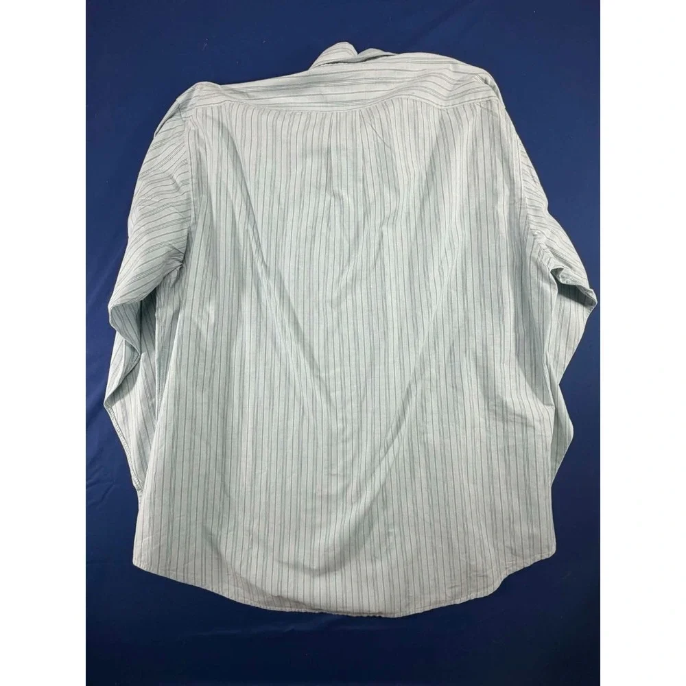 Vintage Ralph Lauren Polo Jeans‎ Men Dress Shirt Striped Green Size XL